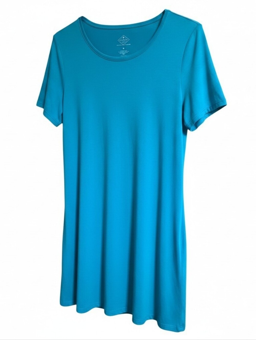 St. Johns Bay Women’s Teal Short-Sleeve Scoop Neck Dress